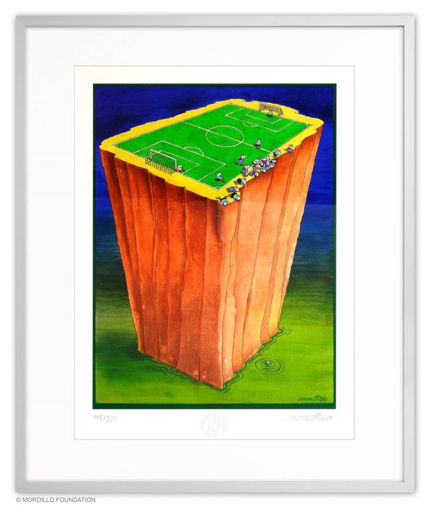 Mordillo: The lost Ball, Pigmentdruck auf Bütten, 30 cm x 42 cm, Auflage 950 (MO-1234-C-A) 700 Euro ohne Rahmen