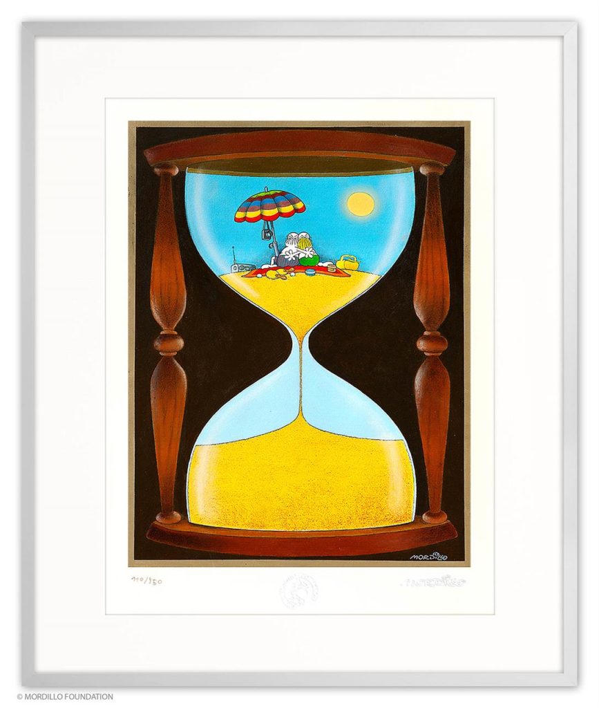 Mordillo: Take your Time, Pigmentdruck auf Bütten, 31,6 cm x 41,8 cm, Auflage 950 (MO-1534-B-A) 700 Euro ohne Rahmen