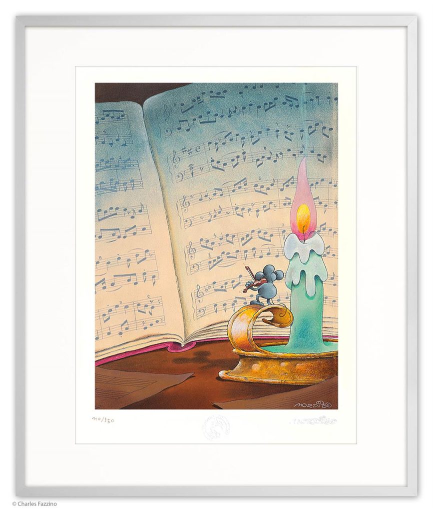 Mordillo: The Violinist, Pigmentdruck auf Bütten, 31 cm x 41,5 cm, Auflage 950 (MO-3742-B-A)  650 Euro ohne Rahmen