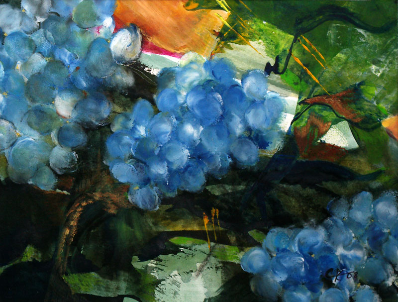 Christel Klaes: Blumenimpressionen, Ohne Titel, 2008, 20 x 25, Aquarell und Gouache auf Papier