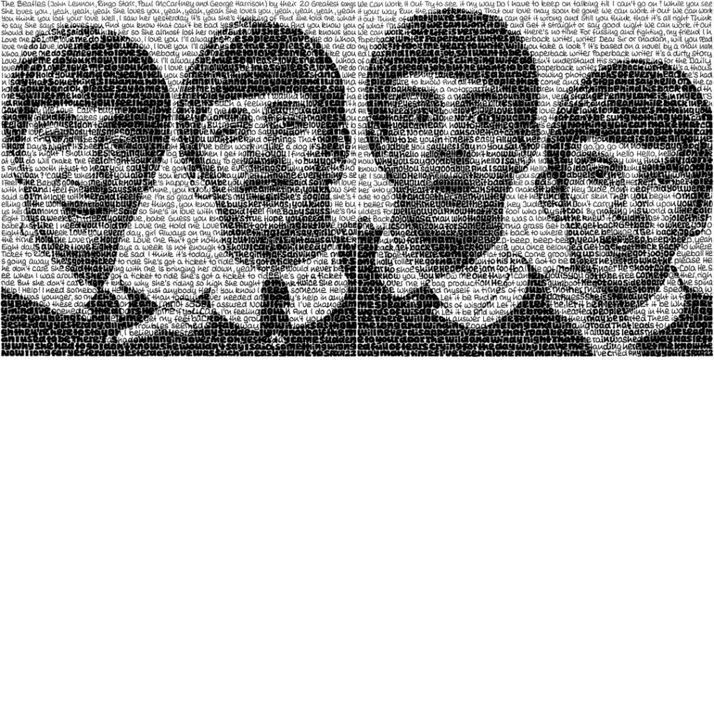 Saxa Wortmalerei: The Beatles - 2023