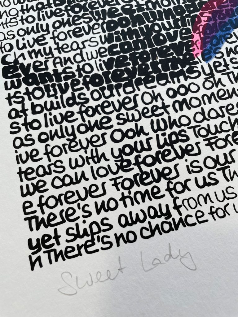 Saxa Wortmalerei: Sweet Lady Freddie Mercury