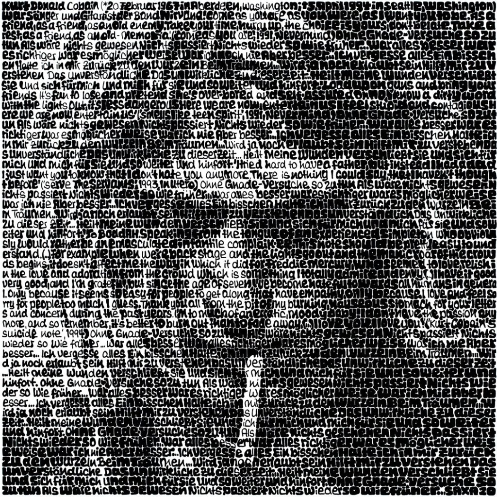 Saxa Wortmalerei: Kurt Cobain