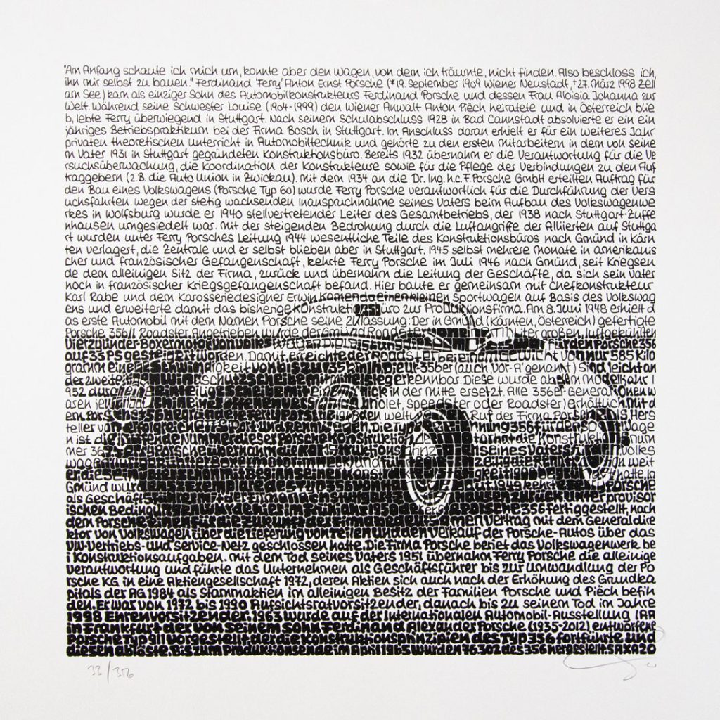Saxa Wortmalerei: Porsche 356