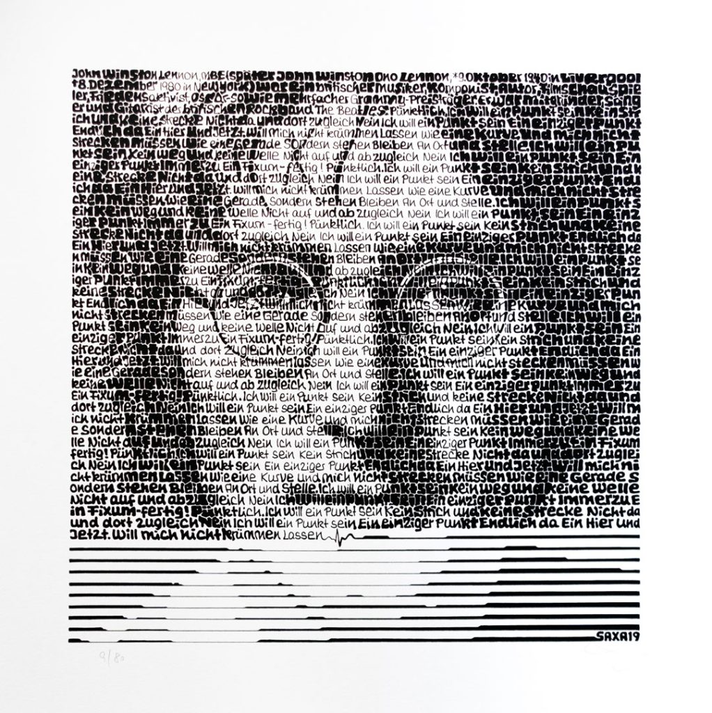 Saxa Wortmalerei: John Lennon